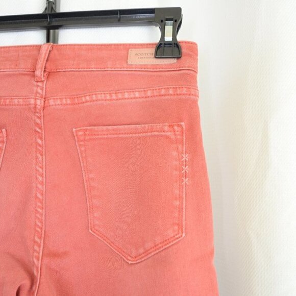 NWT Scotch & Soda Red Flare High Rise Bootcut Jeans Sz 26 - Picture 7 of 9